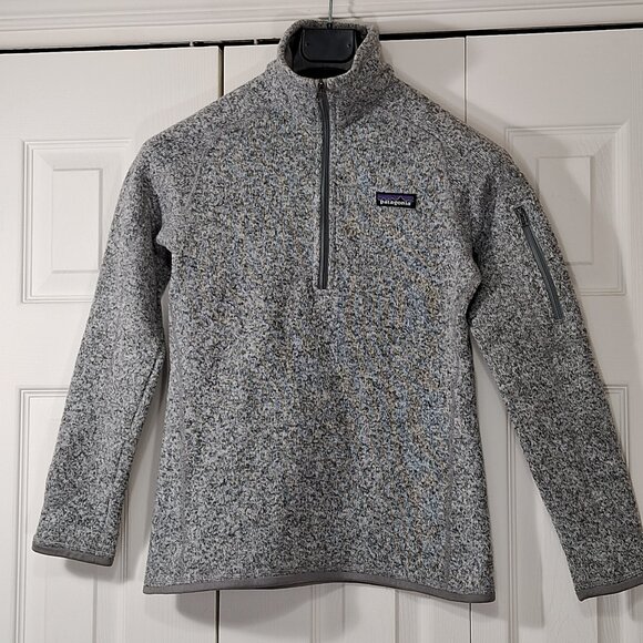 PATAGONIA Women's Better Sweater 1/2 Zip Fleece Pullover Heathered Grey - Picture 1 of 12